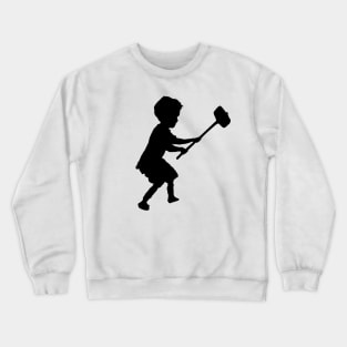 Banksy Child Sledgehammer Silhouette Crewneck Sweatshirt